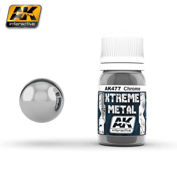 Vernice AK Interactive AK477 Xtreme Metal Color Chrome 30 ml