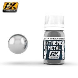Vernice AKInteravtive AK478 Xtreme Metal Color Aluminium White 30 ml