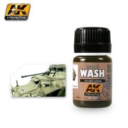 AK Interactive Vernice per agenti atmosferici AK070 Wash Grey Per veicoli Panzer