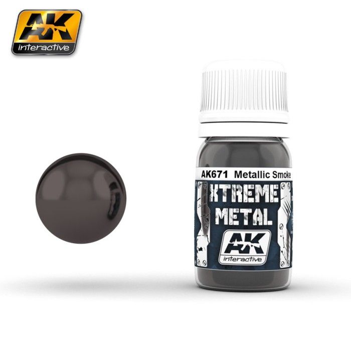 Vernice AK Interactive AK671 Xtreme Metal Color Métal Fumé 30 ml