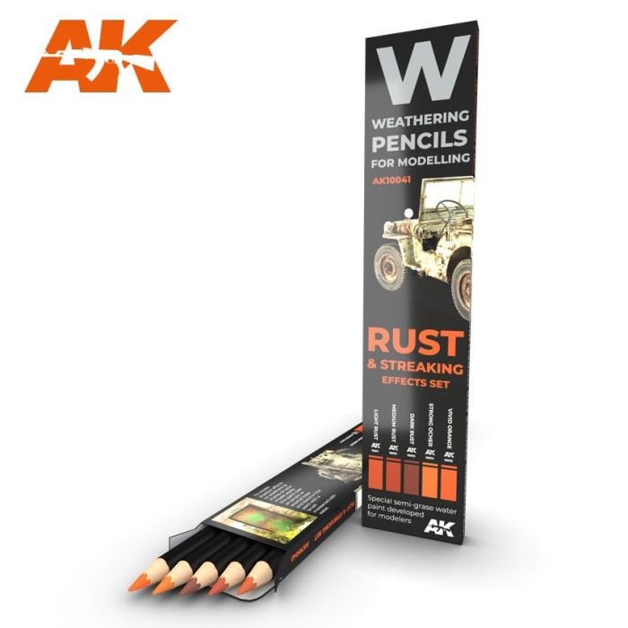 AK10041 Set di matite acquerellabili Ruggine e striature