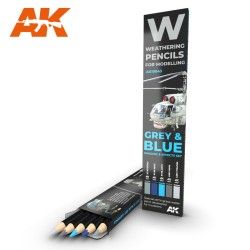 AK10043 Set di matite acquerellabili grigio e blu