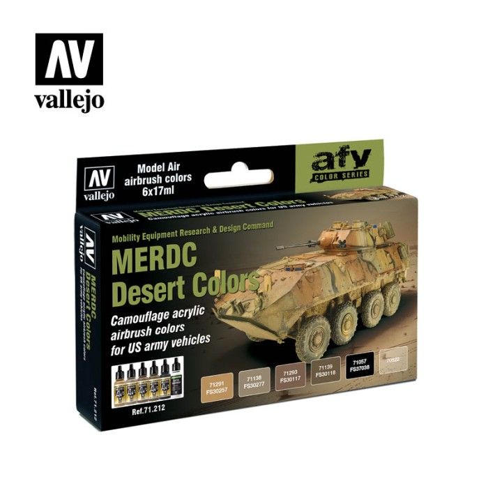 Set di colori del deserto MERDC - Colori acrilici mimetici per veicoli dell'esercito americano