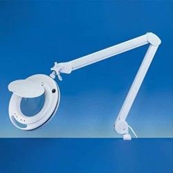 Lampada LED snodabile con lente d'ingrandimento