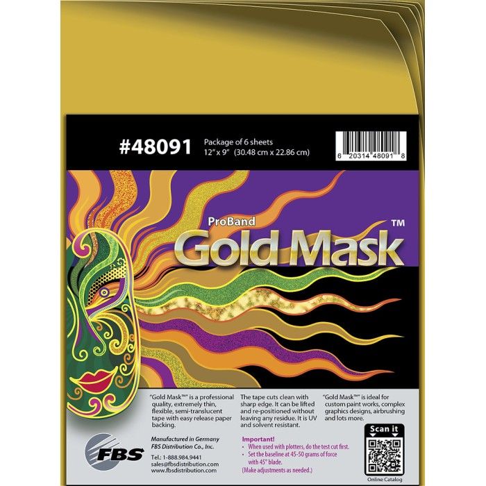 Fogli per mascheratura GOLD MASK 22X30 CM 6 fogli