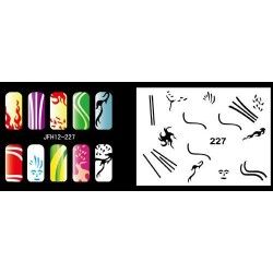 Stencil per nail art rettangolo n°227