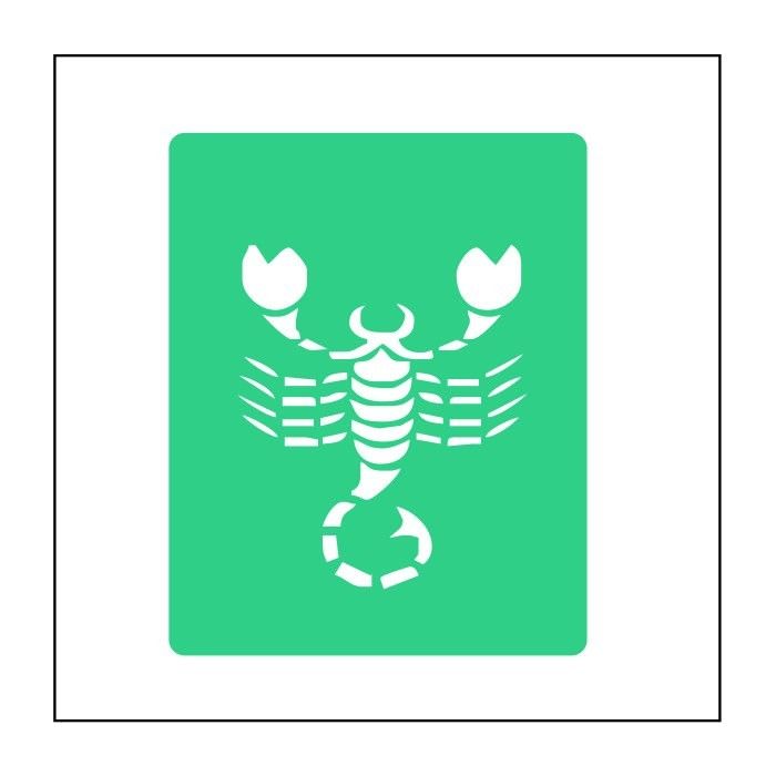 Stencil adesivo Scorpion