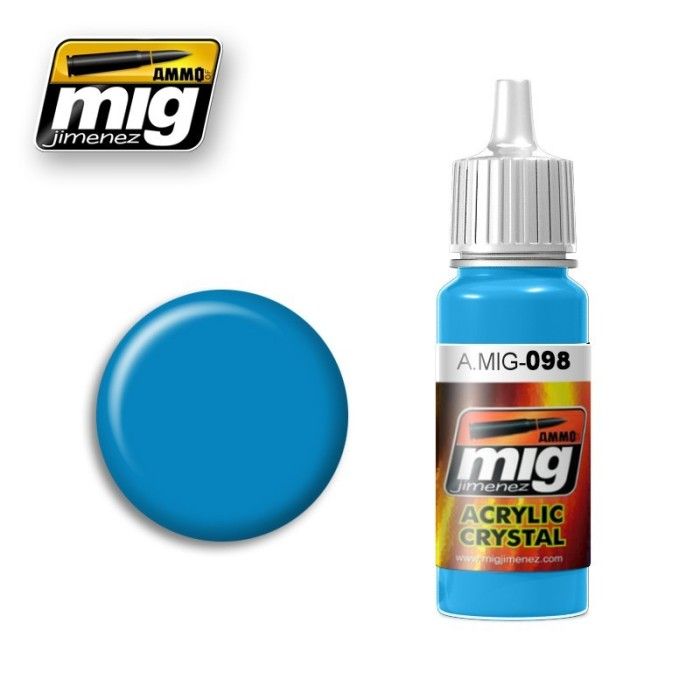 Mig Jimenez Colori di cristallo A.MIG-0098 Vernice azzurra di cristallo
